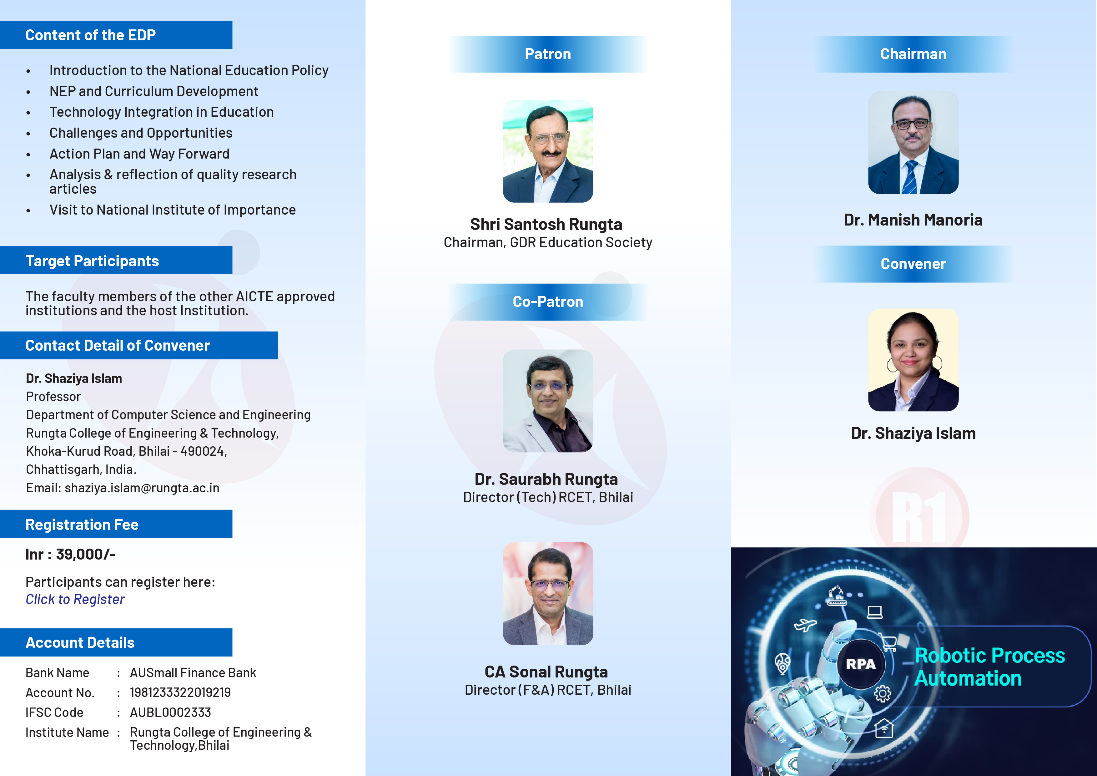 Executive Development Program in Robotic Process Automation